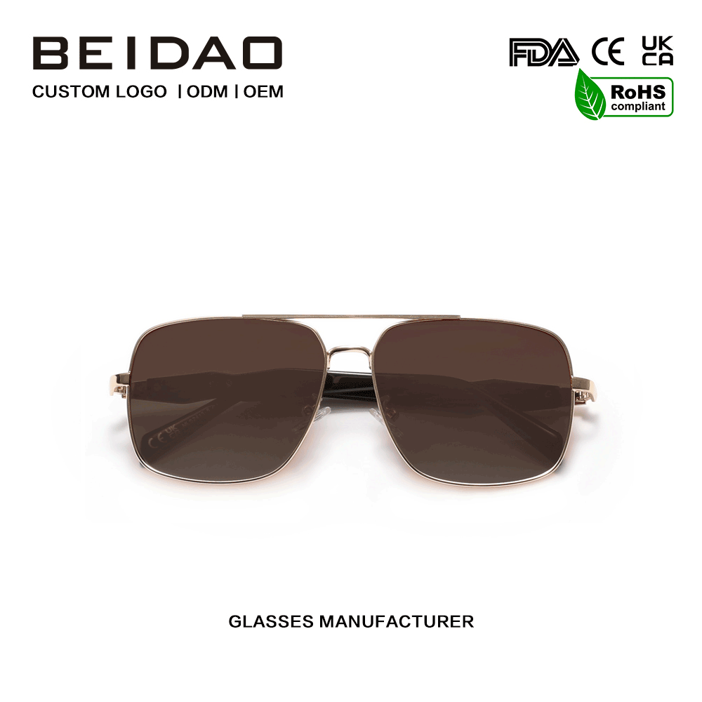 แว่นกันแดดโพลาไรซ์ UV400 กรอบโลหะผสมดีไซน์เนอร์ขับรถ
