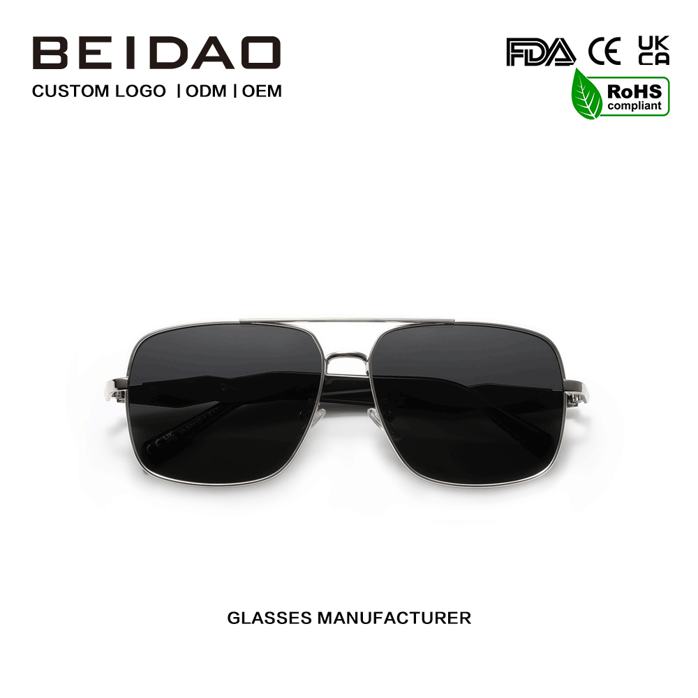 Designer กรอบโลหะผสม UV400 แว่นตากันแดดตกปลาขับรถ