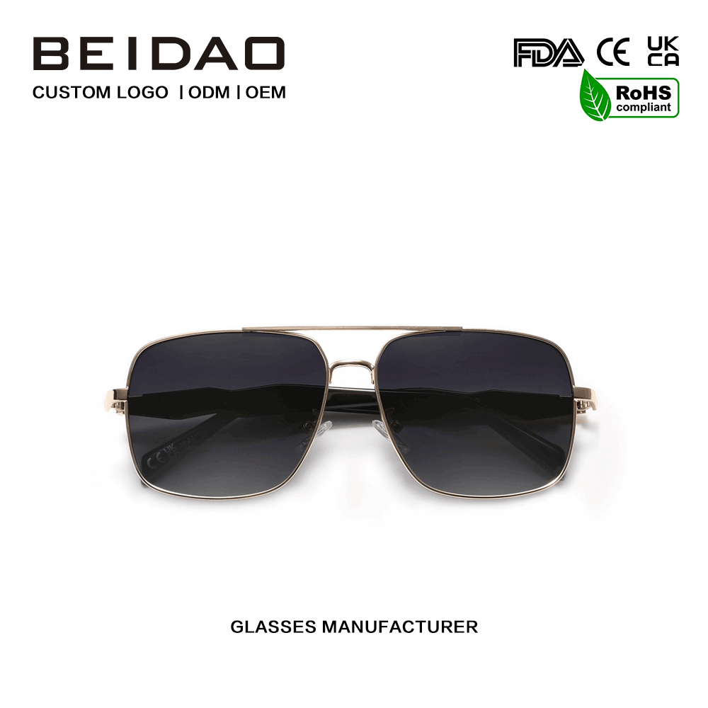 แว่นกันแดด UV400 กรอบโลหะผสมดีไซน์เนอร์สำหรับการขับรถตกปลา