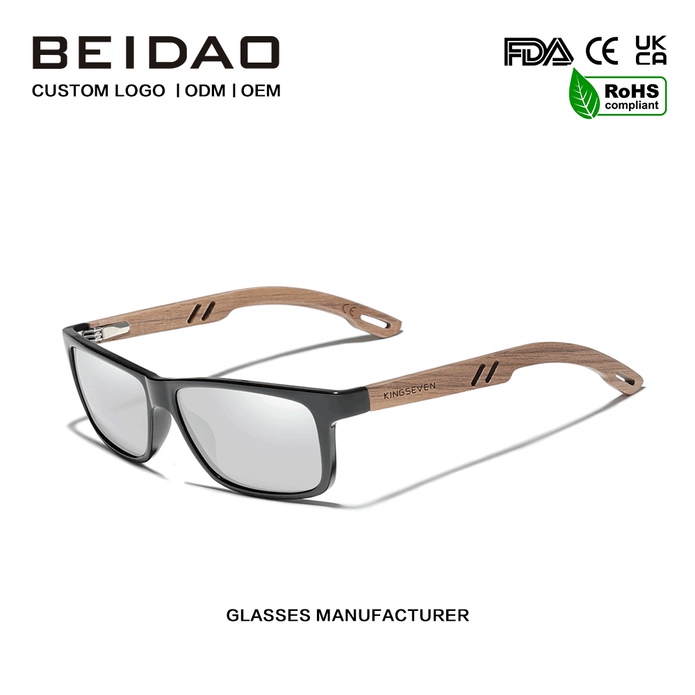 Designer Handmade วอลนัทกรอบแว่นตากันแดดแว่นตา