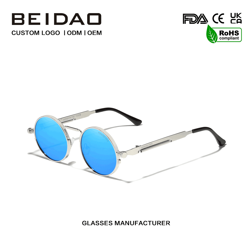 แว่นกันแดดกรอบโลหะโพลาไรซ์ป้องกัน UV400 จากนักออกแบบ