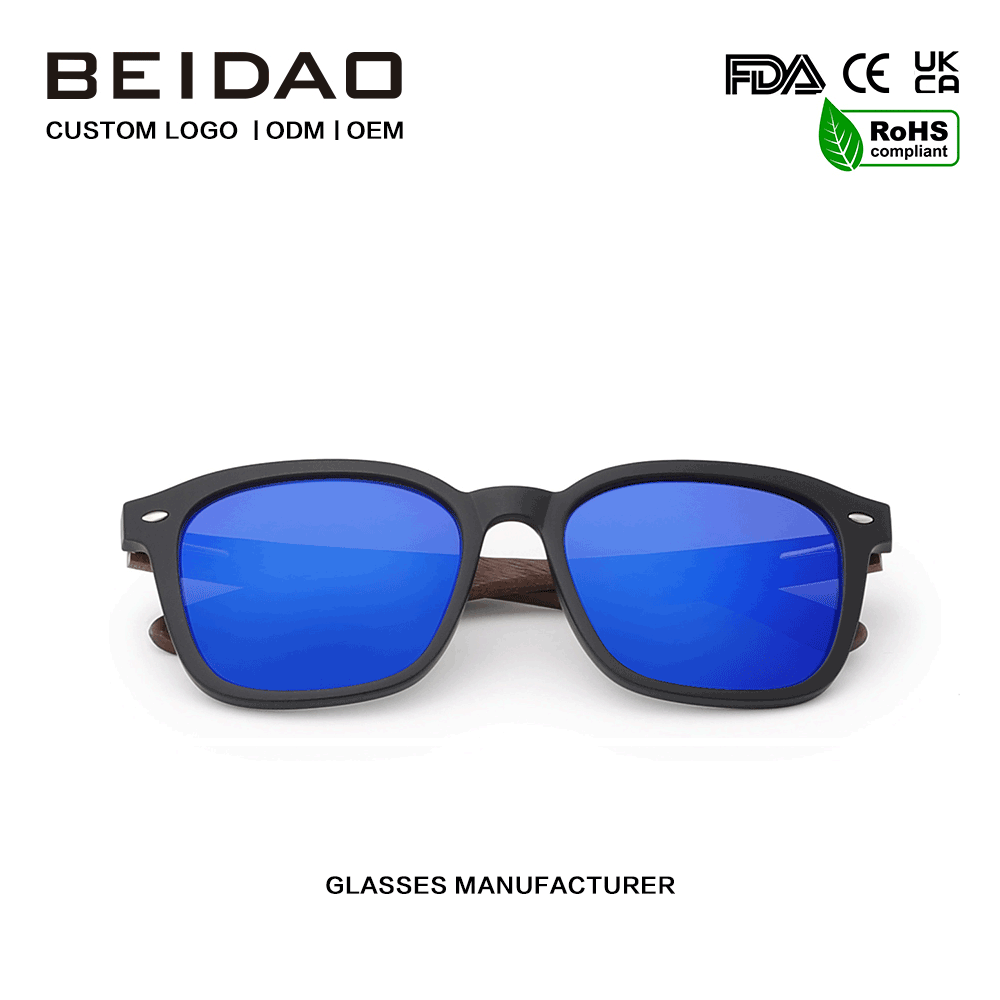 แฟชั่น Retro Handmade UV400 TR90 กรอบแว่นตากันแดดโพลาไรซ์