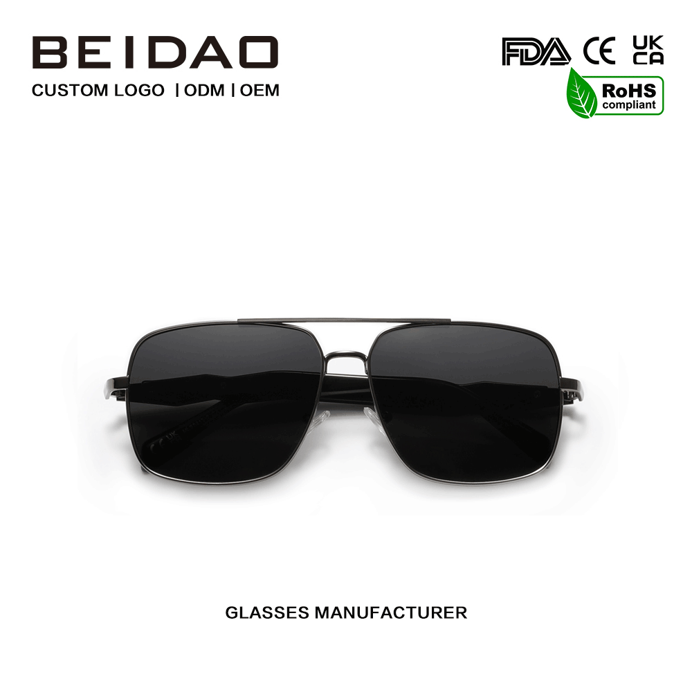 แว่นกันแดด UV400 กรอบโลหะผสมคุณภาพสูงสำหรับการขับรถตกปลา