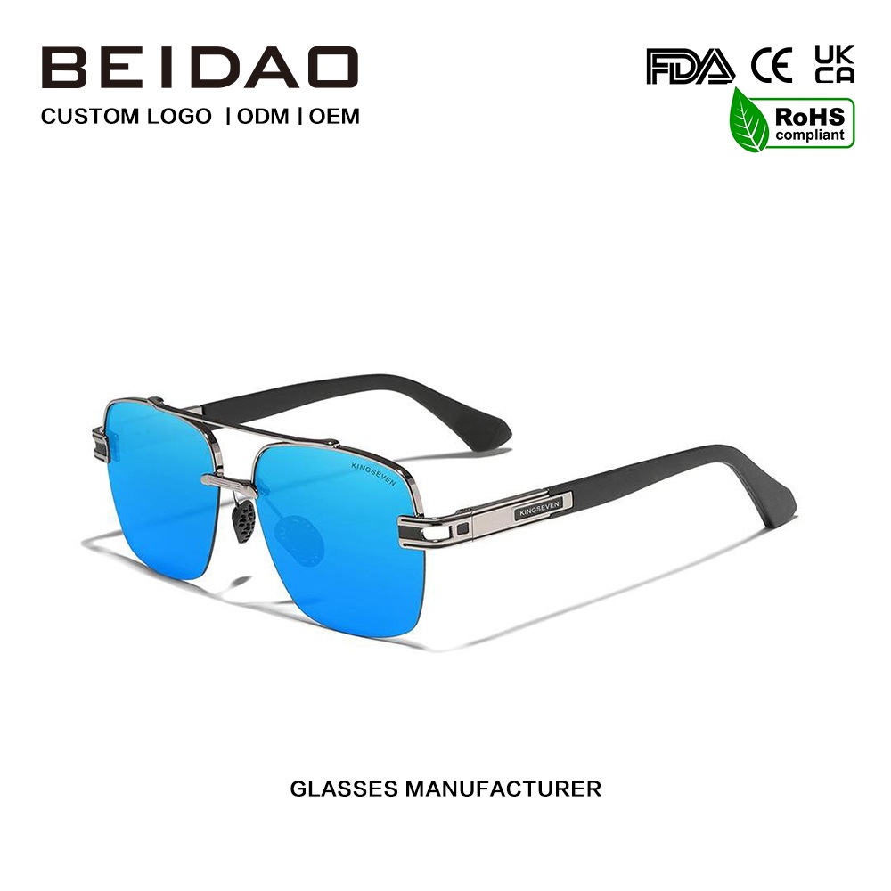 หรูหราสำหรับผู้ชายแว่นกันแดดโพลาไรซ์ย้อนยุคสีสันสดใส