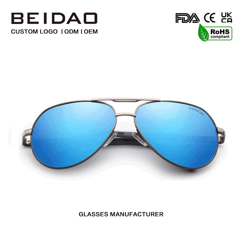 แว่นกันแดดกรอบโลหะผสมแฟชั่นโพลาไรซ์ UV400 ผู้ชาย