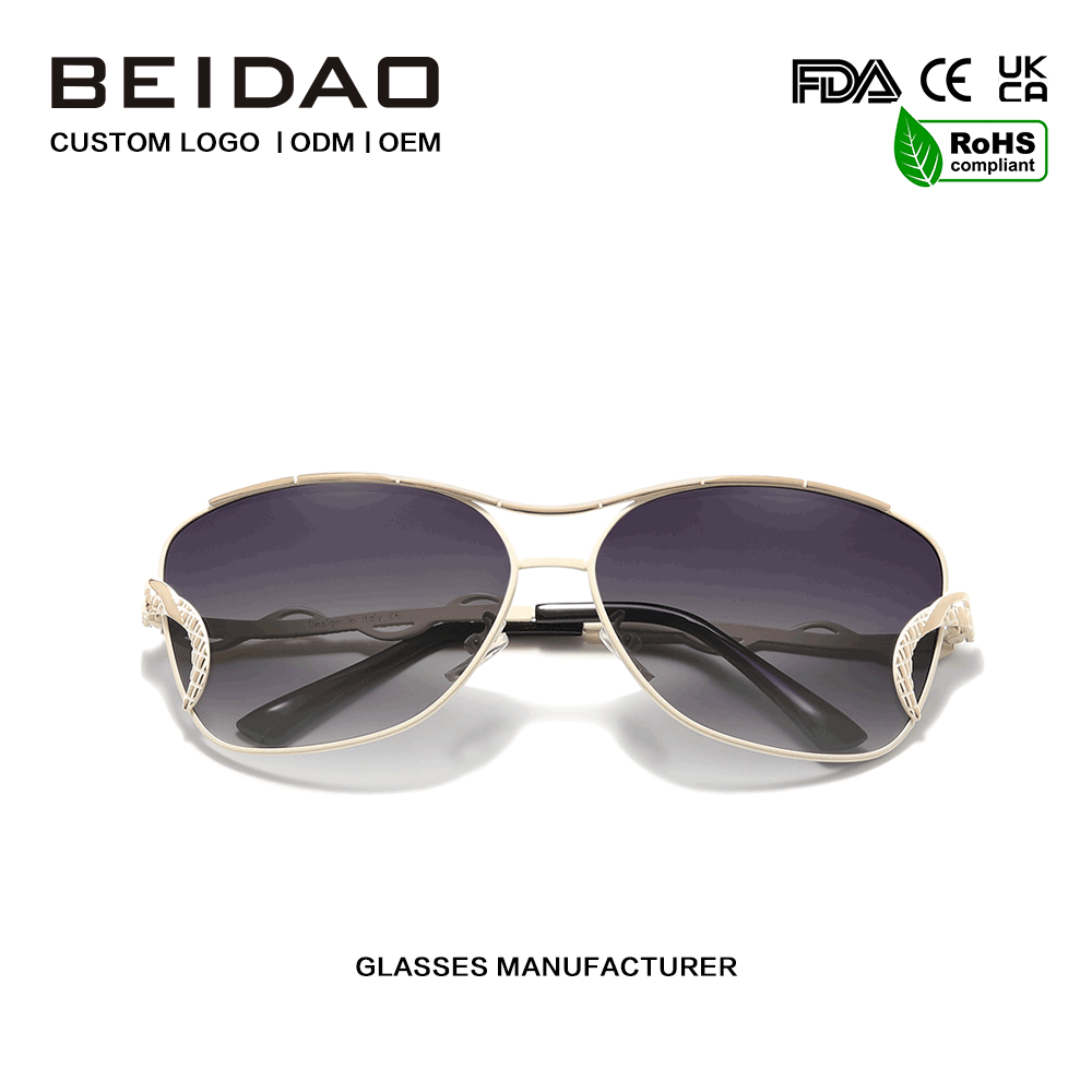 แว่นกันแดดป้องกัน UV400 แบบไล่โทนสี Full Rim ขนาดใหญ่ทันสมัย