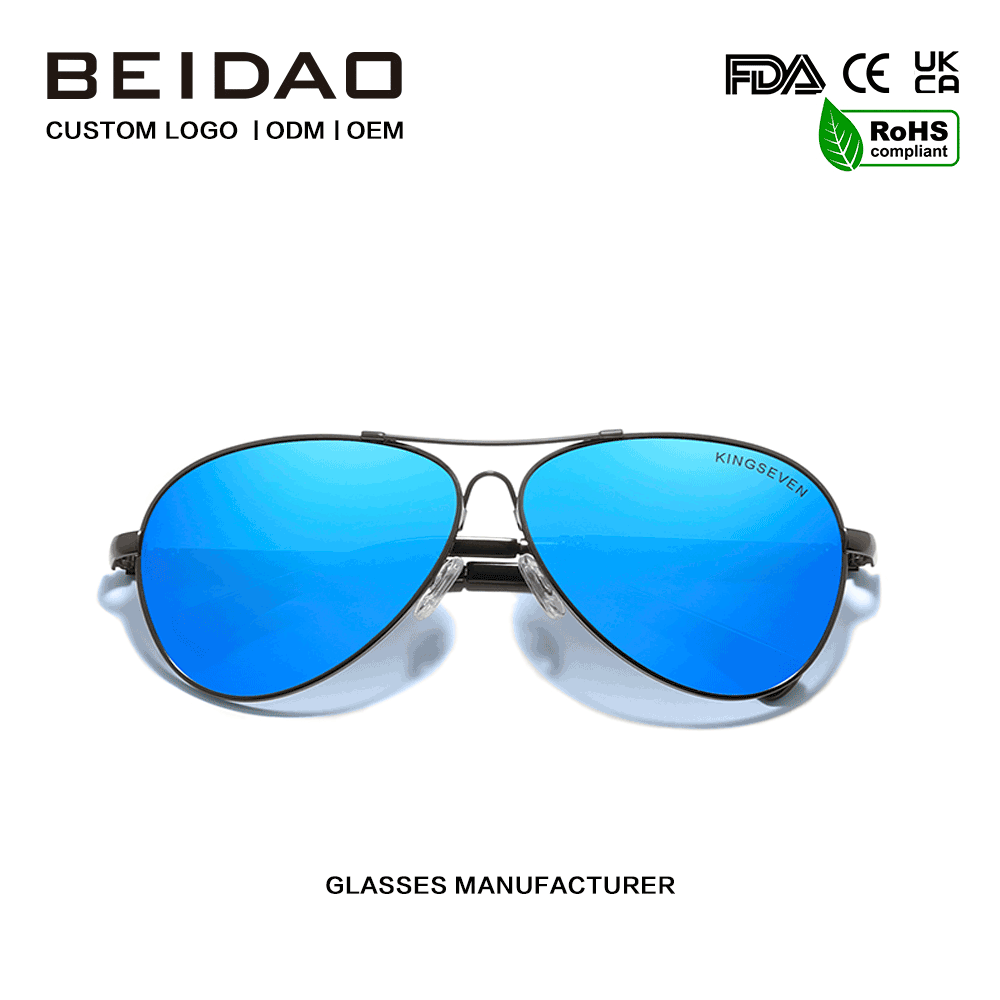 แว่นกันแดดขับรถกรอบโลหะผสมป้องกัน UV400 ที่ทันสมัยโพลาไรซ์