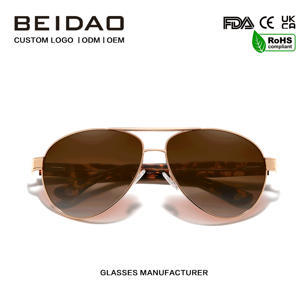 แว่นกันแดดนักบินขาแว่นแบบมีลวดป้องกัน UV400 แบบโพลาไรซ์